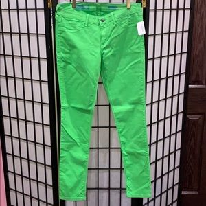 NWT Fade to Blue- Lime Green Jeans